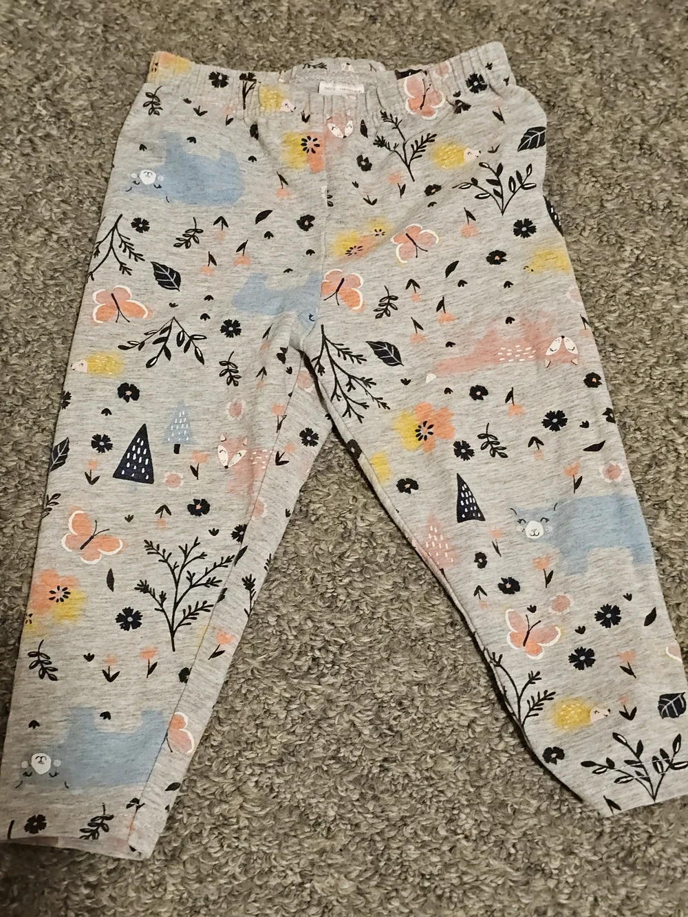 Carter's Girls 3-Pack Pink, Terracotta and Heathered Floral Leggings